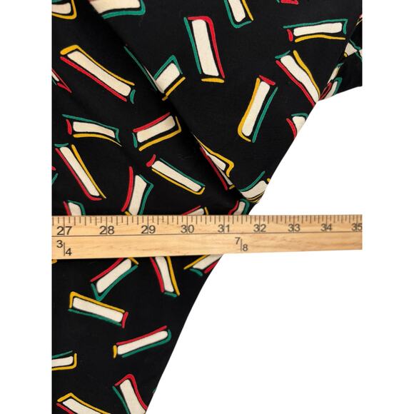 Vintage 80s Warren Z Dress Dolman Back Button Geometric Pattern Tie Up Disco Med - Picture 11 of 16